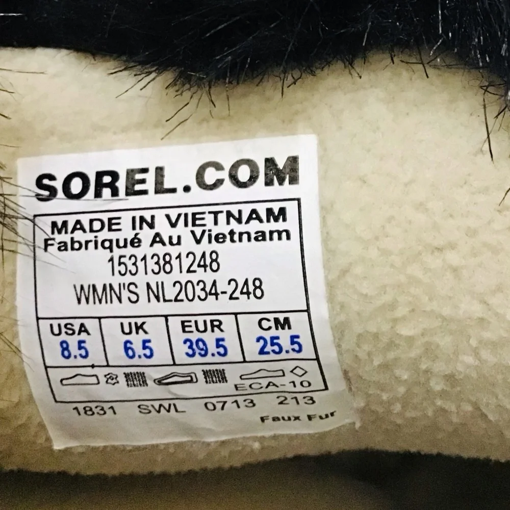 Sorel Tofino Brown Herringbone Snow Boots